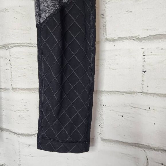YogaLicious Womens Black Gray Mesh Inserts Mid-Rise Cropped Leggings Size Small - Picture 5 of 10